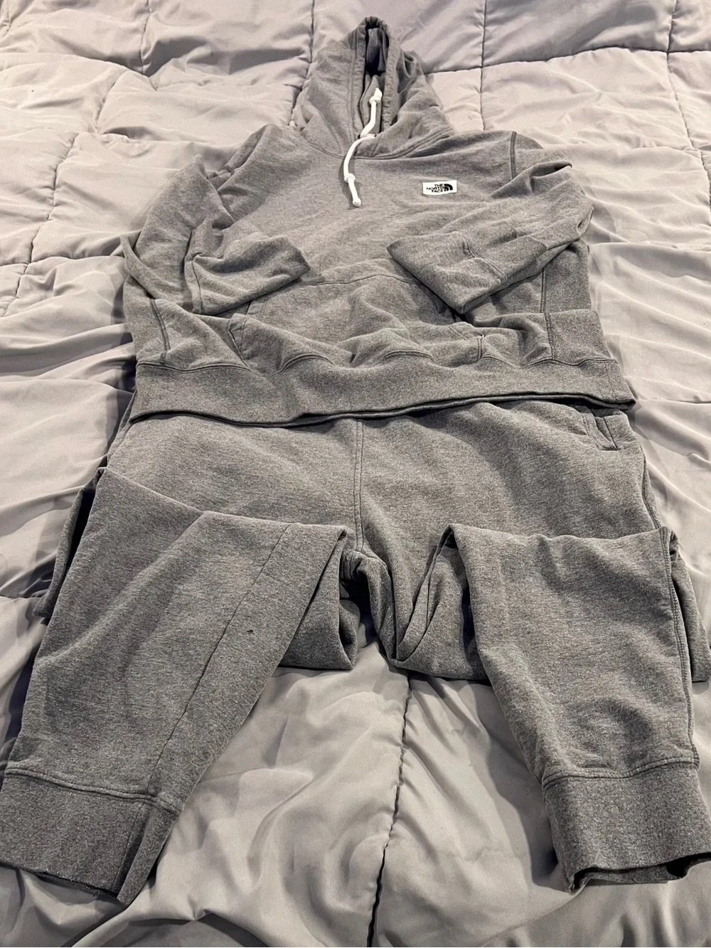 The North Face Men's Gray Full Zip Hoodie & Jogger Set